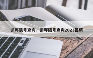 邯郸限号查询，邯郸限号查询2023最新